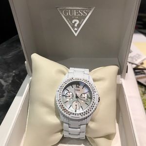Ladies GUESS ceramic band watch